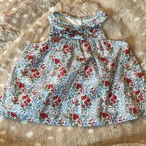 Janie and Jack floral open back top size 12-18 months